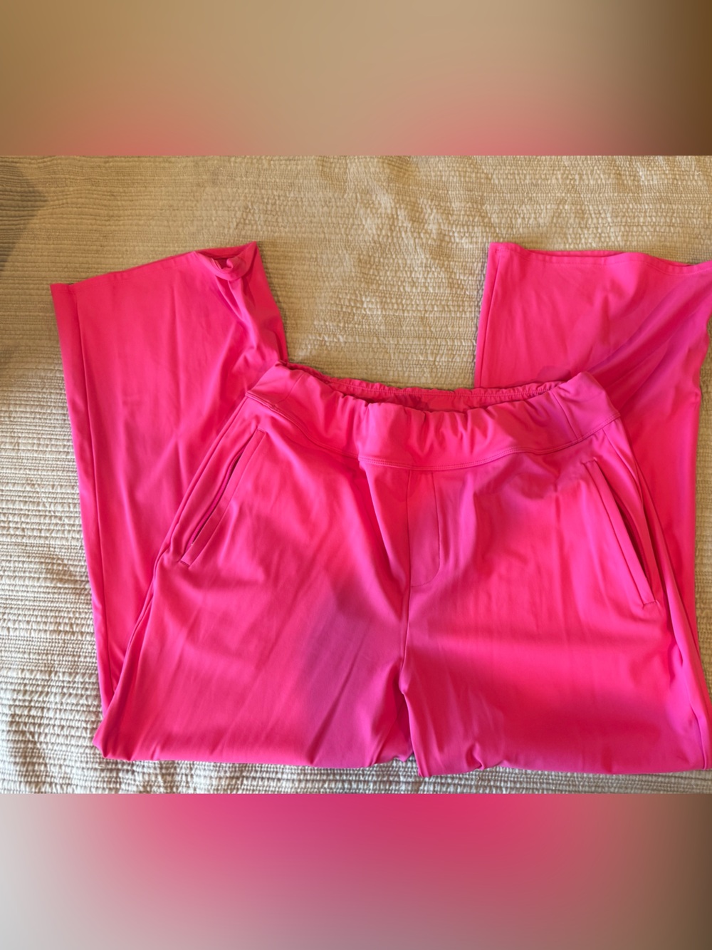 Halara Hot Pink High Waisted Wide Leg Pants XL Petite
